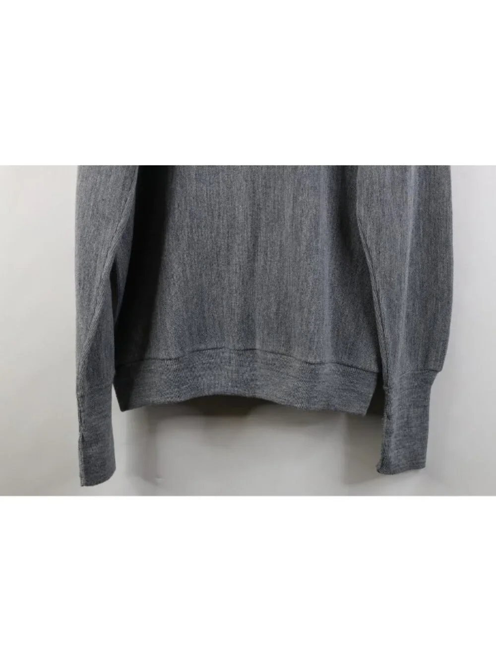 Vintage 90s Streetwear Mens XL Blank Kurt Cobain Knit Cardigan Sweater Gray USA